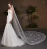 Veli da sposa bianco avorio bella cattedrale lunghezza 300 cm bordo in pizzo velo da sposa con pettine in metallo lungo