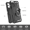 Mobiltelefonfälle Mode Heavy Duty Armor Case für Redmi Note 11 Pro 12 Pro Note 10 4G Redmi 9A 9C Drehbarer Ringständerhalter Shockroof Cover L230731