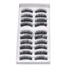 Falska ögonfransar 10 par Set Makeup Half Eyelash Wings False Eyelashes False Eyelashes Eye Hand Extensions Tool Mini Eyelash Wedge X0802