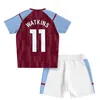 23 24 MCGINN TRAORE Kids Kit Soccer Jerseys COUTINHO KAMARA DAVIS DIGNE CARLOS MINGS DOUGLAS LUIZ BUENDIA WATKINS Home Away 3rd GK Child Suit Football Shirts