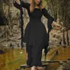 Günlük Elbiseler Kadın Trompet Kollu İrlandalı Gömlek Elbise Korse ile Geleneksel Cosplay Kostümleri Kadınlar İçin Gotik Uzun