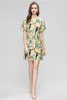 Short Sleeve Beaded Dress 2023 Spring and Autumn New Style Dress Fashion Beaded Slim Fit Print Dress S-XXL