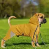 Abbigliamento per cani Impermeabile per cani Cappotto antipioggia impermeabile a quattro zampe Giacche traspiranti regolabili Poliestere con riflettente
