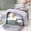 Bolsas de lápices Bolsa de gran capacidad Bolsa estética Estuches escolares Cremallera Papelería grande Estuche para bolígrafos Suministros para estudiantes 230802