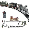 ElectricRc Palet Elektrik Dumanı RC Buhar Tren Track Simülasyon Modeli Uzaktan Kumanda Tren Taşıma Araç Şarj Edilebilir Set Model Çocuk Oyuncak 230801