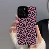 Mobiele telefoonhoesjes Mode roze luipaardprint telefoonhoesje voor iPhone 14 Pro Max 11 12 Pro 6 S 7 8 Plus X XS Max XR Schokbestendig Zacht Siliconen Cover L230731