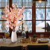 Fleurs décoratives branches de fleurs de cerisier fleurs de prunier tiges d'arbre artificielles de 39 pouces (3 pièces rose)