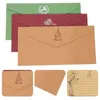 Gift Wrap 12 Sets Small Kraft Envelopes Vintage Stamping Envelope Letter Writing Stationery Card Retro Stationary Paper