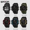 Relojes de pulsera SANDA, relojes electrónicos multifuncionales para hombre, cronógrafo deportivo, reloj militar para montañismo, reloj despertador para hombre, resistente al agua 6009