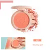 Blush Monochrome Pêche Crème Maquillage Palette Visage Minéral Pigment Cheek Blush Poudre Coréen Rouge Teinte 230801