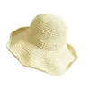 Wide Brim Hats Women's Outing Straw Hat Sun Visor Holiday Cool Folding Seaside Beach Tide Summer Large