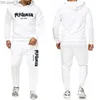 Men's Tracksuits Luxury Mens Hooded Tracksuit Set You Are My Queen Print Pullover Hoodies Set Activewear Sweatshirt 2Pcs Couple Outfit Sportswear T230802
