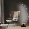 Candeeiros de pé estilo candeeiro de arte rosto humano designer nórdico criativo sala de estar sofá quarto estudo moderno linha minimalista luz