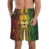 Mäns shorts Badkläder Mens Swim Beach Swimming Trunks For Man Rastafarian Lion Swimsuit Surf Board Baddräkt