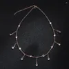 Tour de cou mode CZ Zircon perles rondes gland goutte collier Goth tour de cou bijoux pendentif colliers 2023 collier pour fille fête