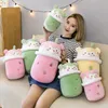 Creative New Fruit Plush Toy Cute Bubble Tea Bear Plush Toy Boba Tea Cup Pillow Cushion Stuffed Soft Doll Kids Toy Birthday Gift LT0122