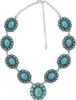 Choker Arrival Vintage Alloy Synthetic Turquoise Necklace Fashion Jewelry Women