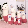Plyschdockor 28 cm härlig alpaca leksak japansk mjuk fylld söta får lama djur sömn kudde hem säng dekor gåva 230802