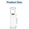 Nyckelringar 10st Leather Keychain Blank Rectangle MDF Sublimation Heat Transfer Kit smycken Making 230801