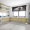 Занавесная луна Звездная Панда Тул Кухня маленькое окно Valance valance Sheer короткая спальня гостиная домашняя декор Voile драпировки