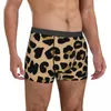 Caleçon guépard Animal sous-vêtement à la mode noir or imprimé léopard élégant hommes Shorts slips doux tronc haute qualité surdimensionné