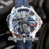 Ny 46mm RDDBEX0256 DBEX0668 AUTOMATISK MÄNS WATCH SKELETON DIAL PVD Black Steel Case Gummi Rand Sport Watches HWRD Hello_Watch G07a (9)