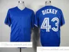 Vintage Movie Baseball Wears Jersey 20 Josh Donaldson 43 R.A. Dickey 54 Roberto Osuna 55 Russell Martin Blank Jerseys Men Women Youth Size S--XXXL