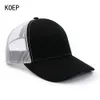 Ball Caps KOEP Type Casual Solid Cotton Truck Cap For Women Men Black White Summer Baseball Cool Mesh Dad Hats Free Ship 230801