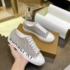 Vintage geruite sneakers Heren Dames Sneaker Tweekleurig katoen Gabardine Flats Schoen Gedrukte letters Plaid Kalfsleer Canvas Trainers Biogebaseerde schoenen met rubberen onderkant