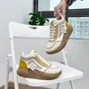 2023 Hot New Casual Shoes Designer Womens Fashion Tennis Girls Lace-Up Outdoot Leather Yellow Green Jogging Womens Platform Trainers Frete Grátis Tamanho 35-40