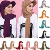 Hijab instantané avec casquette de Base Hijab châles bandanas Turban pour femmes bandeau de sport chapeau Foulard Femme musulman châles Bonnet