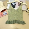 Women's Tanks Women V-Neck Knitted Ribbed Tank Top 2023 Summer Thin Elastic Undershirt Fashion Sexy Camisole Female Casual Sleeveless Vests