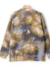Camisolas femininas primavera senhoras camisola de malha lã mohair misturada floral manga comprida pulôver feminino gola redonda vintage