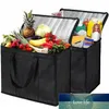 3Pack Insulated Reusable Grocery Bag Delivery Bag with Dual Zipper195F