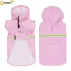 Dog Apparel Pet Raincoat Reflective Waterproof Clothes For Small Large Dogs Outdoor Rainwear Hood Jacket Raincape Poncho