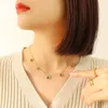 Choker Luxury Designs Multi Color Waterdrop Shape Crystal Chokers For Women Fashion Stainless Steel Men Necklaces Birthdaty Gifts 2023