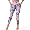 Pantalon actif Couleur Baroque Floral Leggings Vintage Fleur Romance Fitness Yoga Femmes Push Up Rétro Sport Collants Conception Legging