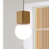 Pendant Lamps Nordic Personality Solid Wooden Light Home Decoration Salon Lustre LED Interior Bedside Luminaria Creative Lamp