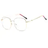 2023 Новые солнцезащитные очки роскошного дизайнера Ni Ni в стиле стаканы из простых лиц модные металлические плоские зеркало Популярные сеть Red Ins Eyeglass рамки
