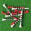 Golf-Tees, professionelle Bambus-Golf-Tees, 100er-Packung, 5 x stärker als Holz-Tee, rot, weiß, Übungsspielball für Irons Drivers Hybrids 230801