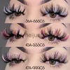 Faux Cils 20mm25mm Couleur Faux Cils Glitter Vison Cils Extension 5D Rose Bleu Fluffy Cruelty Free Lash couleur rouge Gros Maquillage x0802