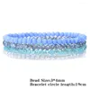 Bracelets porte-bonheur 4 pièce/ensemble mode Simple bohême perles de verre Bracelet ensemble coloré personnalité chaîne réglable hommes femmes bijoux