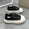 Casual Fashion Shoes Women Designer Leather Platform Sneakers Beige Black White Outdoor Womens Girls Lace-up Flat Sports Trainers