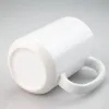 15 oz Sublimations-Rohlinge aus Porzellan mit großem Griff, strapazierfähig, weiß, klassische Keramik-Tassenrohlinge für Kaffee, Kakao und Tee LL