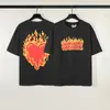 Camisetas Masculinas Eu Dissolved Flame Love Letter Print Manga Curta T-shirt Streetwear Casual O Neck Summer Top Tees Camisa Solta Unissex