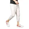 Pantalons pour hommes 2023 Crop Tendance Lâche Casual Grande Taille Mode Polyvalent Beau Simple Petit Pied Lin