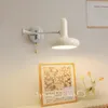 Applique murale réglable blanc bras oscillant chambre chevet salon lumière LED multifonctionnelle rétractable câblé étude lecture