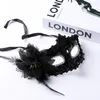 Hoofddeksels Een zwarte kleur vol prachtige stijl Elegante damesmode decoratief masker ontworpen voor prom party prop