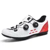 Calçado de ciclismo Sapatos de chuteiras brancos Sapatos masculinos de bicicleta Sapatos de pedal planos Calçados de bicicleta Tênis de ciclismo Mtb Sapatos esportivos ao ar livre Speed Non Locking 230801