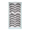 Cílios Postiços 510 Pares 6D Faux Mink Cílios Postiços Maquiagem Suave Natural Grosso Fofo Volume Cílios Falsos Reutilizável Cruz Ferramenta de Extensão de Cílios x0802